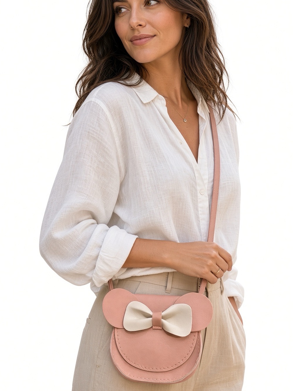 Pink Mini Purse Kids Coin Bag Bow Snap